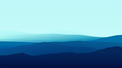 Rolling hills stack in five bands of blue from pale horizon to near-black foreground, with no detail at all beyond the soft ridge lines.