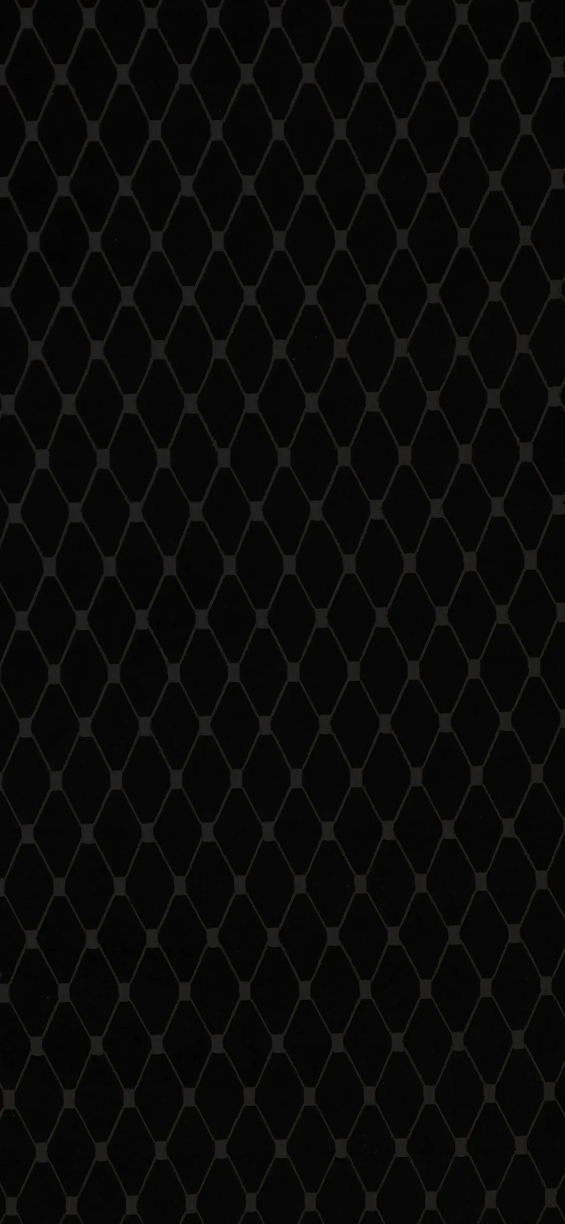 A thin diamond lattice repeats over a near-black ground, quiet enough that icons and text sit clear on top of it.