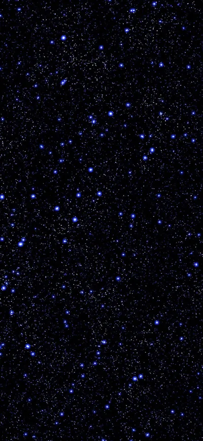 A tall column of violet and white star dust packed edge to edge, brighter blue points scattered through the finer grain.