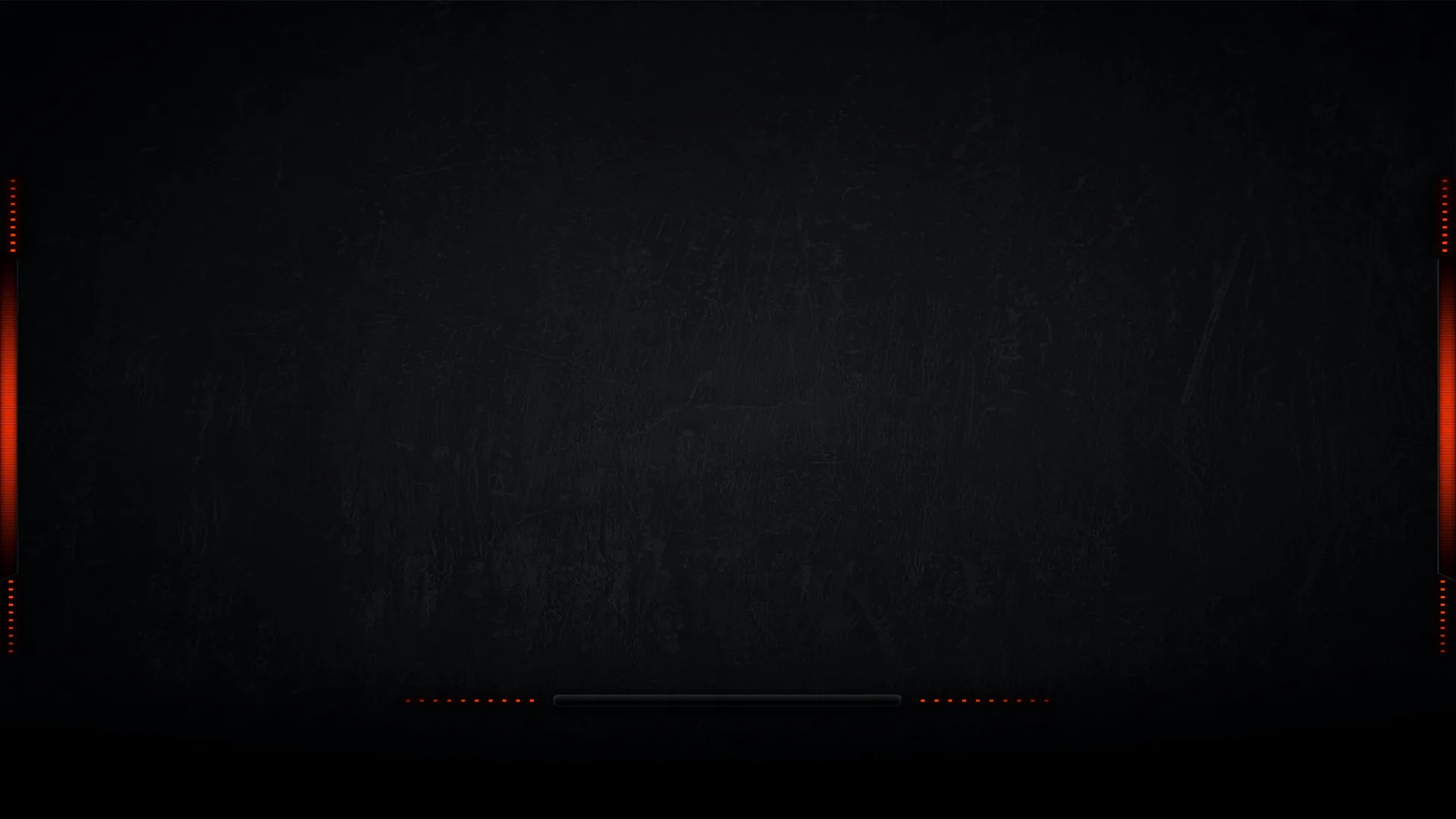 A scuffed dark panel fills the frame with thin red light running down the left edge and along the bottom bar, the centre left clear.
