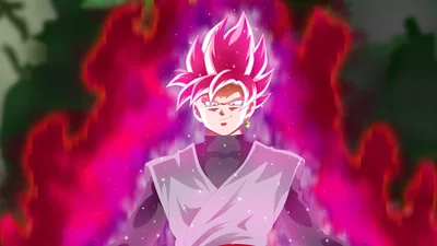A soft anime still holds him calm at centre as deep crimson aura clouds every edge, the glow diffused enough that white icons stay readable.