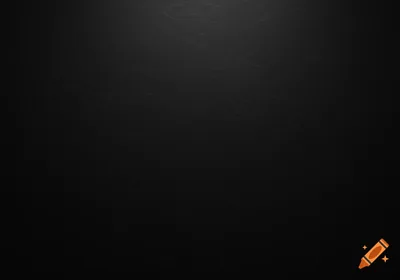 A lightly grained charcoal surface brightens toward the upper middle, a small orange pencil tucked into the bottom right corner.