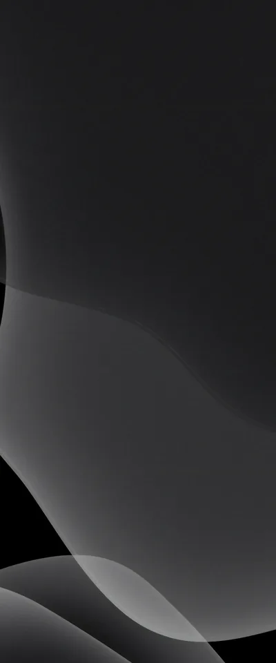 A broad grey curve enters at the bottom right and arcs up through the middle, the top half left dark and empty for the clock.