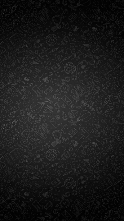 Hand-drawn circles, arrows and small sketches cover the whole surface in a slightly lighter grey, densest in the middle and fading toward the corners.