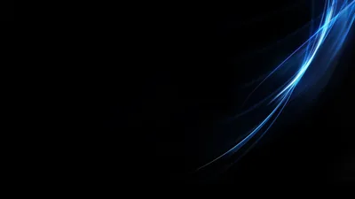 Three thin blue filaments sweep up out of the bottom right corner and thin away to nothing, the rest of the frame left solid black.