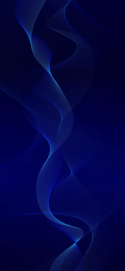 Two pale ribbons of smoke twist upward through a deep navy field, softest at the top and pulling tight into a bright knot near the bottom.