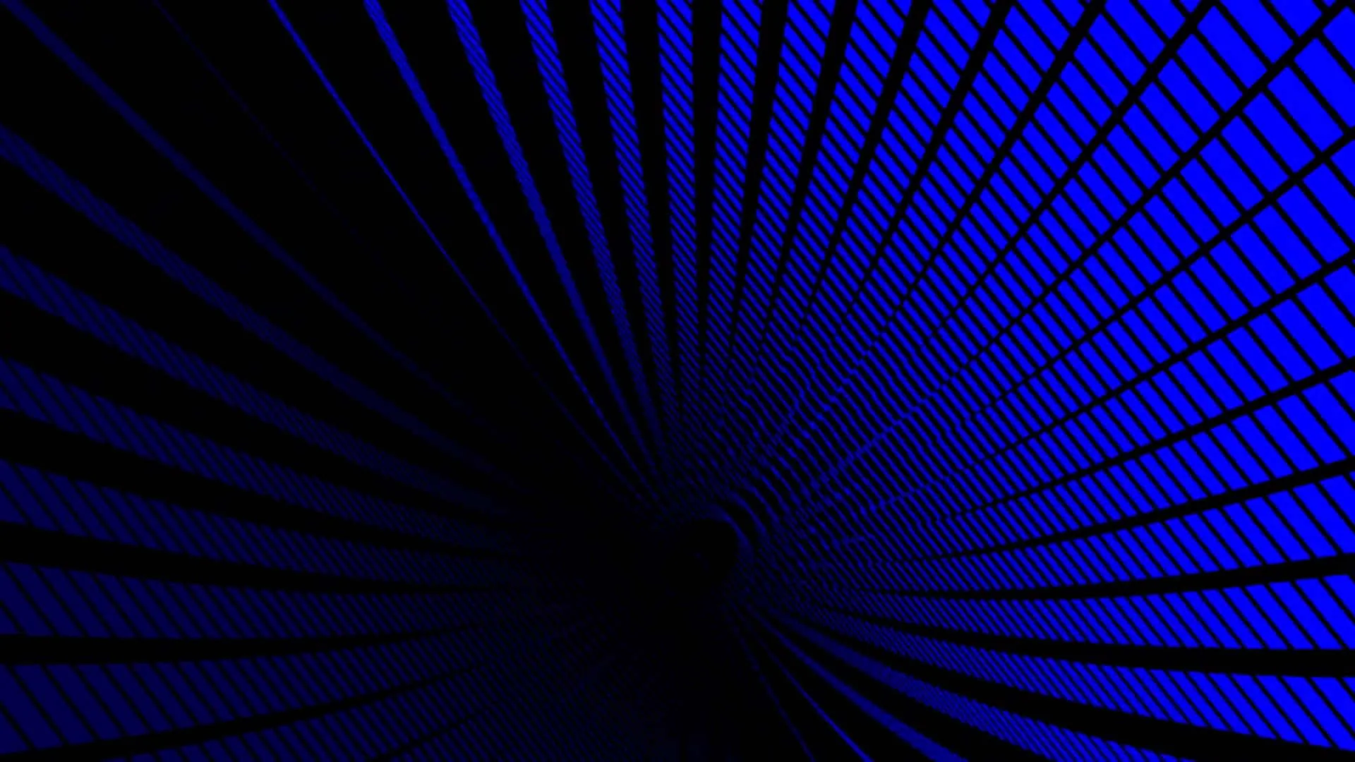 Rays of dotted halftone fan out from a dark point below centre, deepening from electric blue at the edges to solid black at the middle.