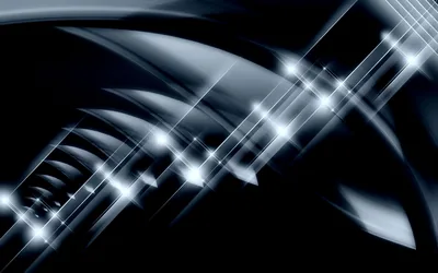 Sharp white flares run diagonally through soft steel-blue folds, the brightest cluster crossing the centre and the corners left dark.