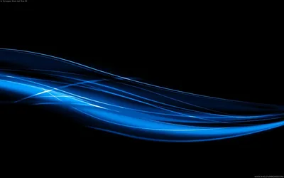 A ribbon of blue light sweeps low across the frame, brightest where the strands cross near the centre, the top two thirds left in black.
