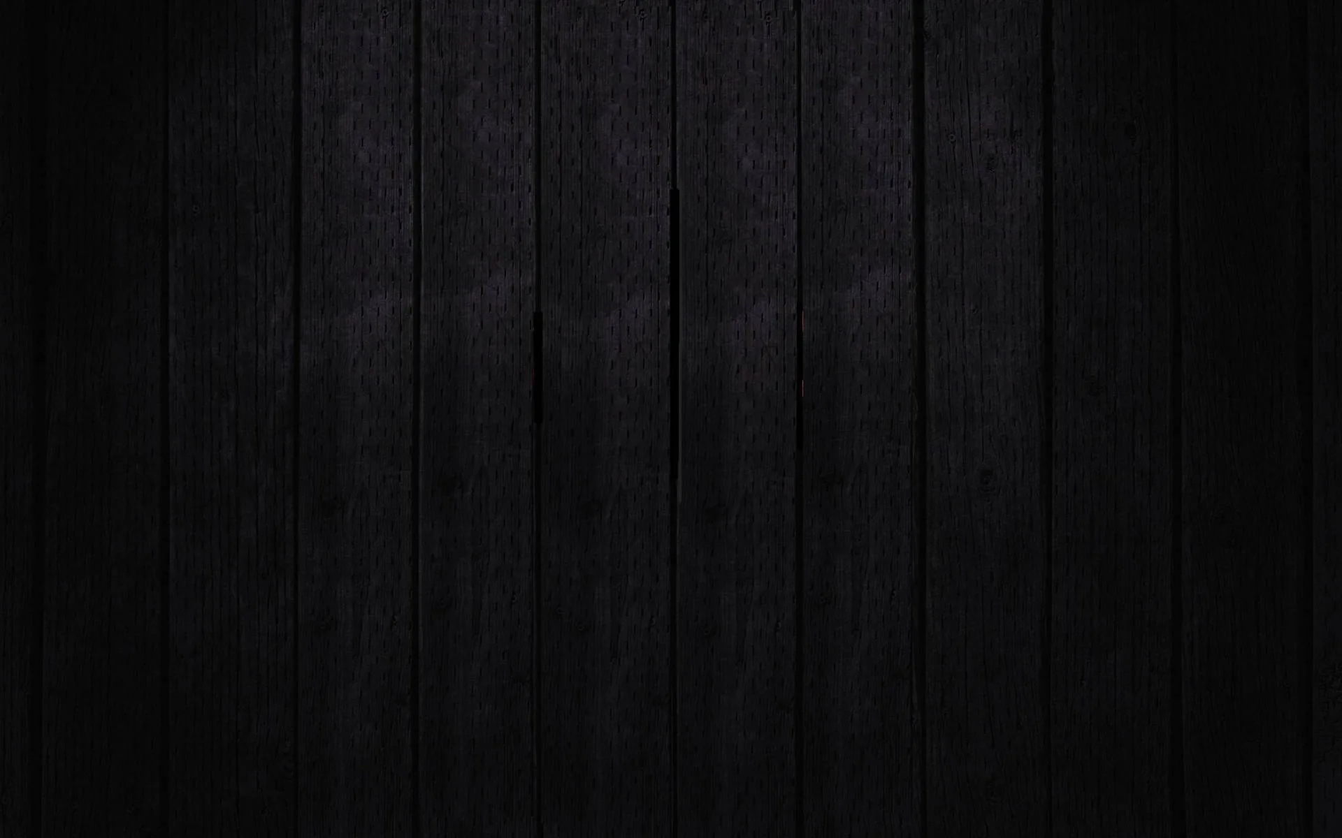 Vertical black planks stand side by side across the frame, the seams visible only where the light falls off.