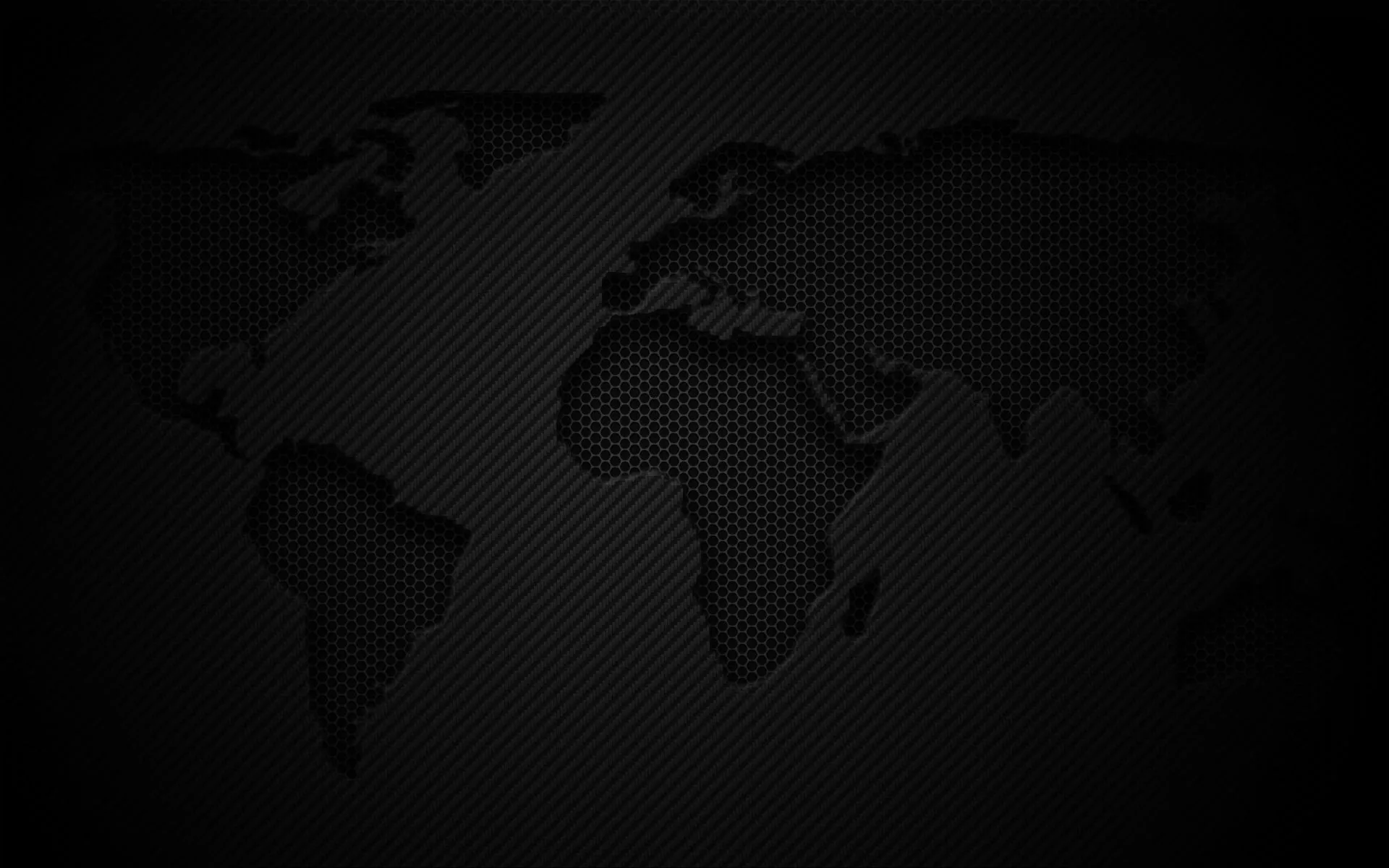 The continents sit cut out of a perforated dark sheet, the mesh texture showing through each landmass.