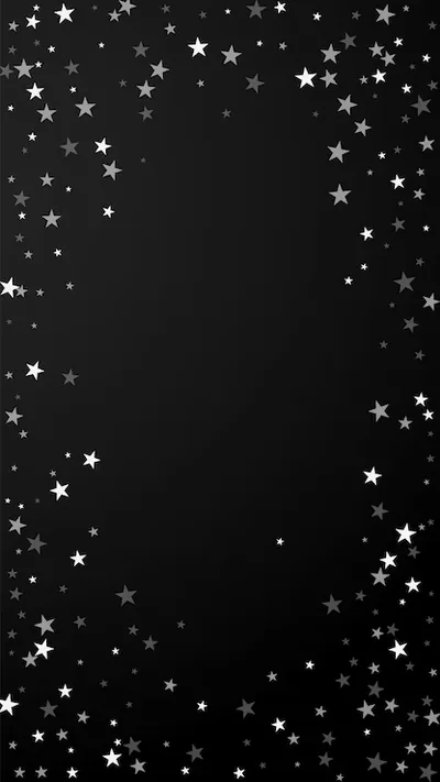 Small silver stars crowd the top, bottom and edges of a dark grey panel, leaving the centre clear for text or icons.
