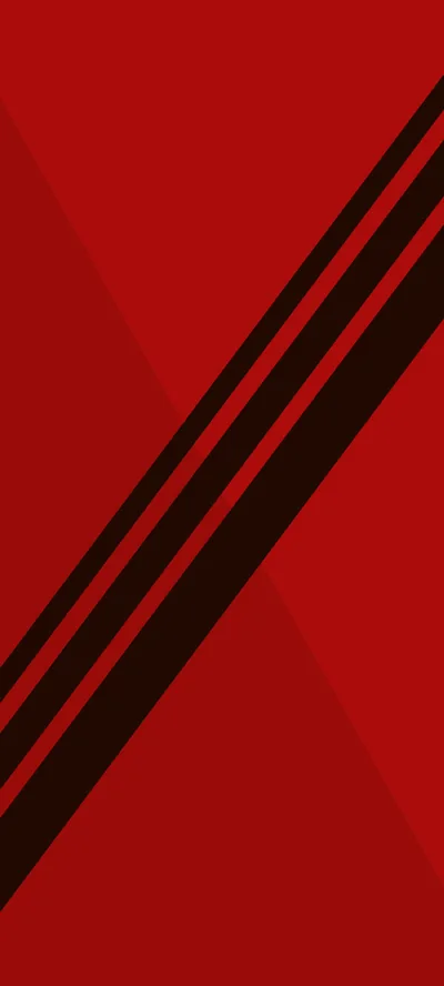 Two black bars cut diagonally across a deep red field, the red shifting to a slightly different tone on each side of the cut.