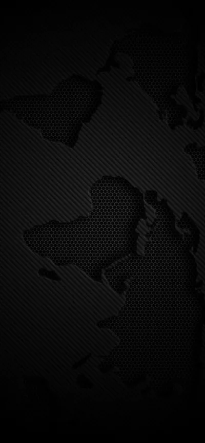 Continents read as smooth black shapes against a fine perforated mesh, the dot texture stopping cleanly at every coastline.