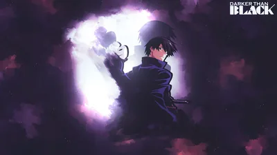 Hei raises a crackling white current in his fist as violet smoke fills the frame, the series logo set into the top-right corner.