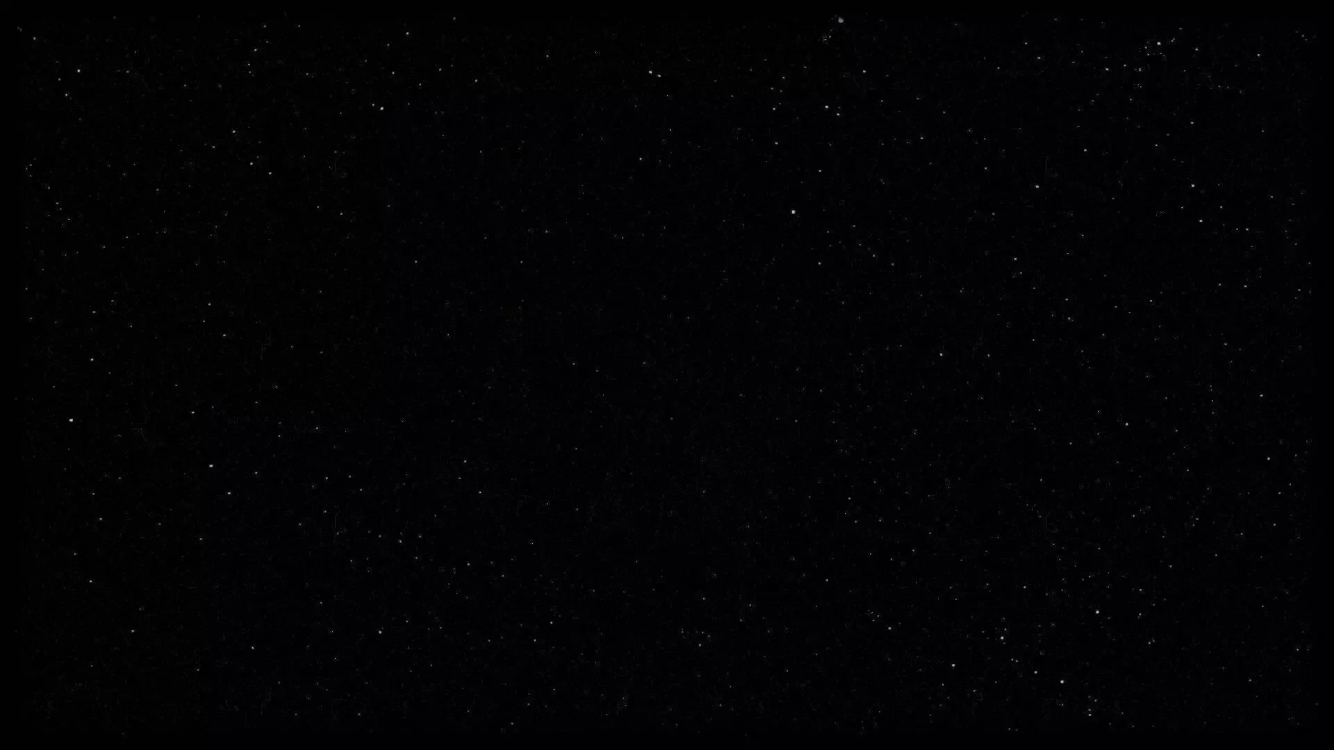 Small white stars scatter unevenly across a near-black sky, denser along the top than the bottom.