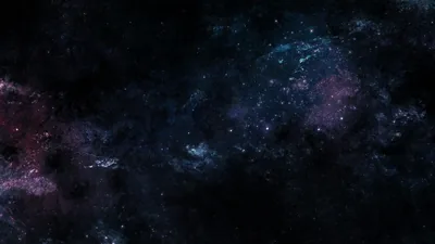 Muted purple and grey cloud wisps drift across a mostly black frame, subdued enough that desktop text and icons stay legible anywhere.