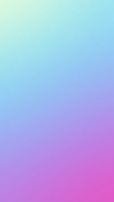 Pale mint light at the top corner cools into sky blue, then warms to orchid pink at the base — a smooth vertical blend that keeps home-screen icons legible.
