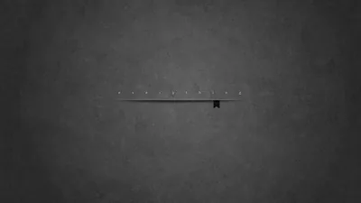 A fine horizontal line runs across mottled grey concrete with a small black block hanging beneath it, faint lettering ghosted along the line.