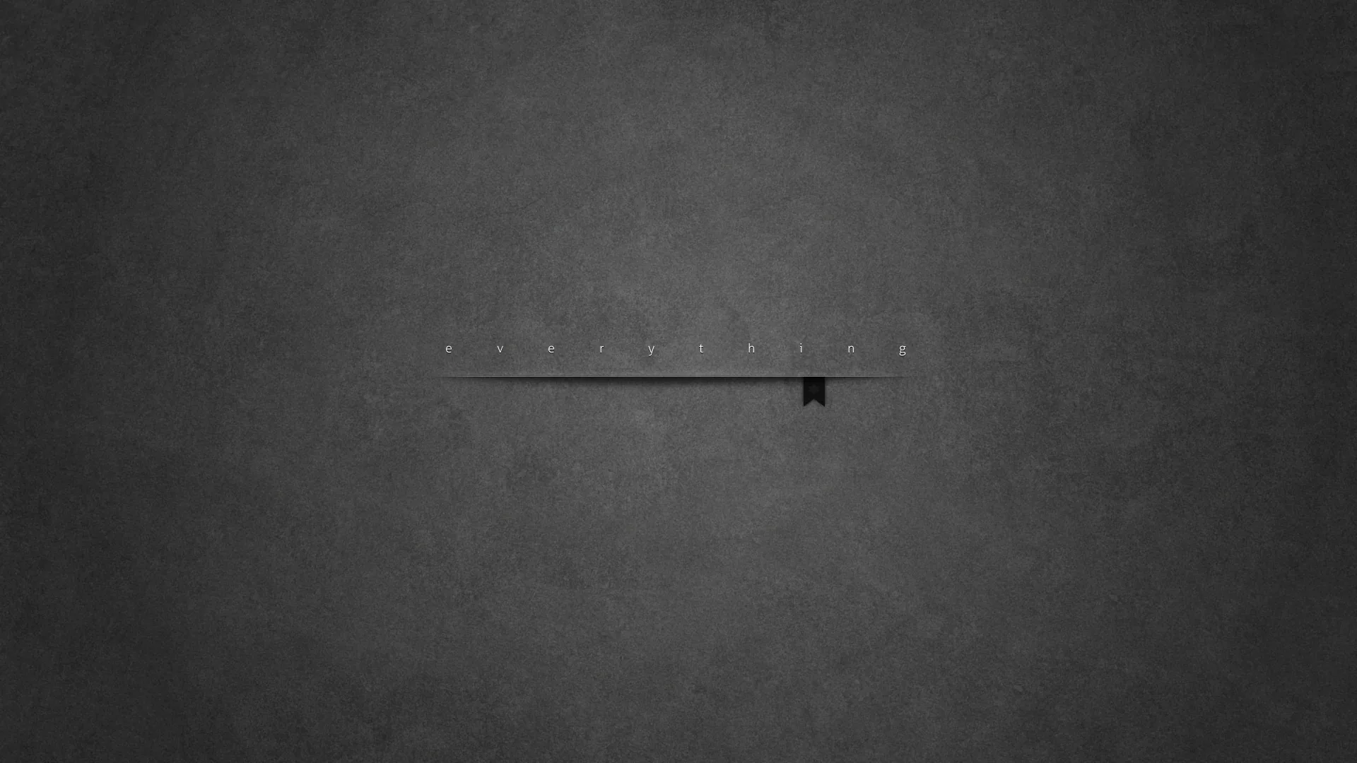 A fine horizontal line runs across mottled grey concrete with a small black block hanging beneath it, faint lettering ghosted along the line.