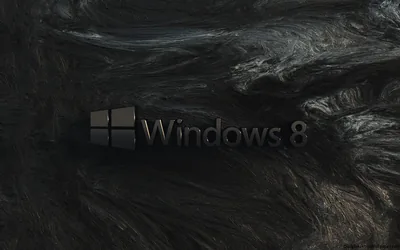 The Windows 8 logo and name sit on a rippled dark bark surface, faint blue and rust tones in the grain.