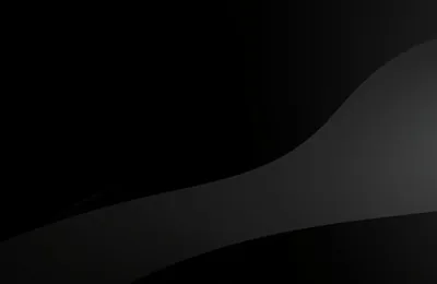 Two soft grey bands sweep in from the right and curve down toward the bottom left, the upper left corner staying entirely black.