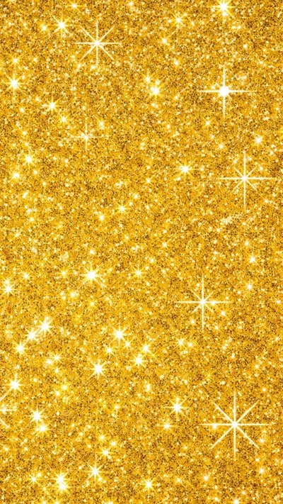 Wall-to-wall gold glitter with cross-shaped star flares, the sparkle dense and even enough to sit behind any icon layout.