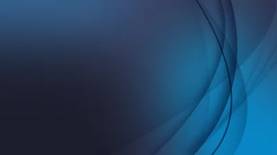 A navy to azure gradient runs from the dark top left toward brighter blue on the right, crossed by two long curved lines with soft edges.