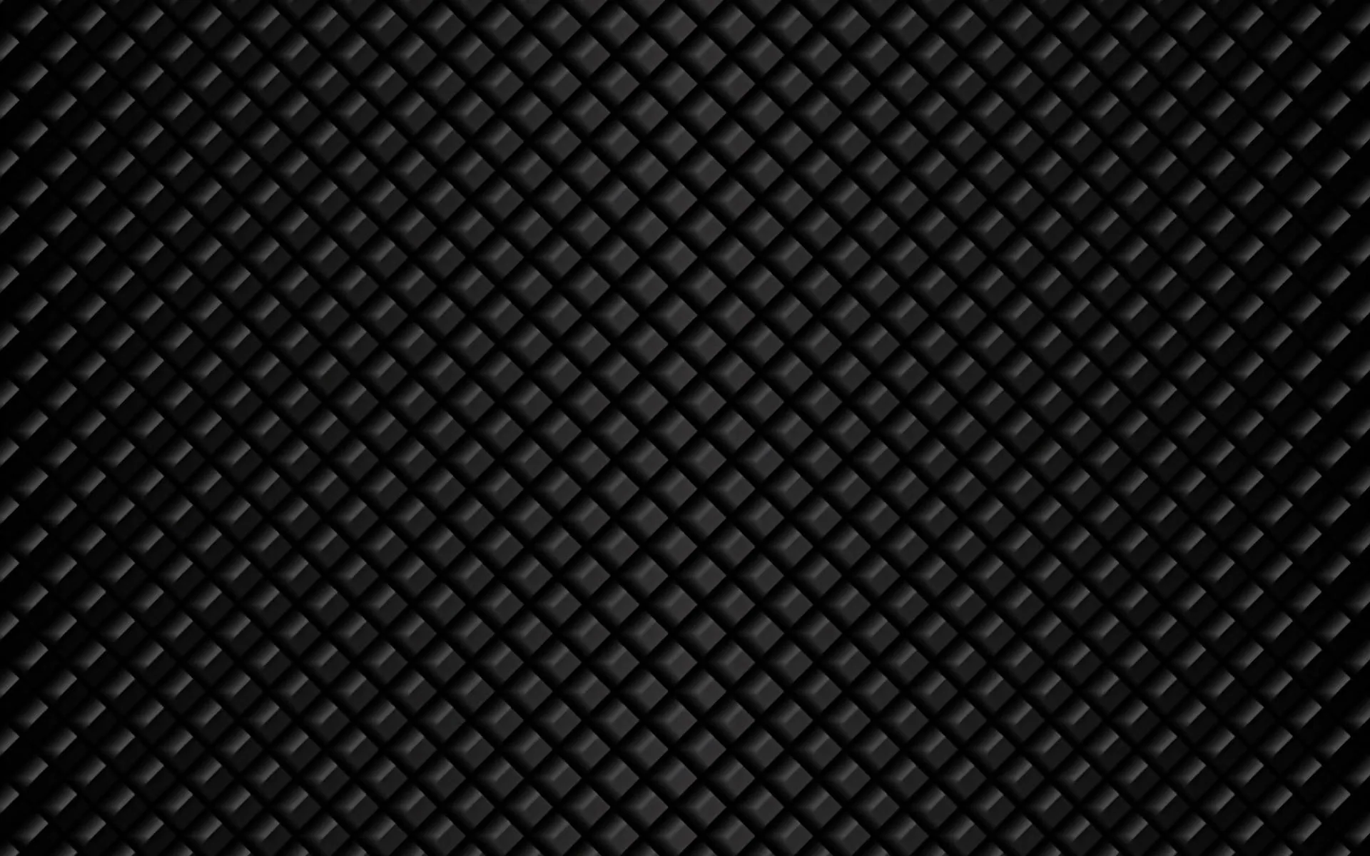 Rows of small diamonds run diagonally across a padded black surface, each one edged with a highlight thin enough to read as stitching.